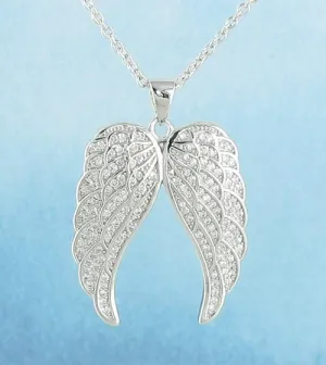 Sparkling Pair of Angel Wings Pendant