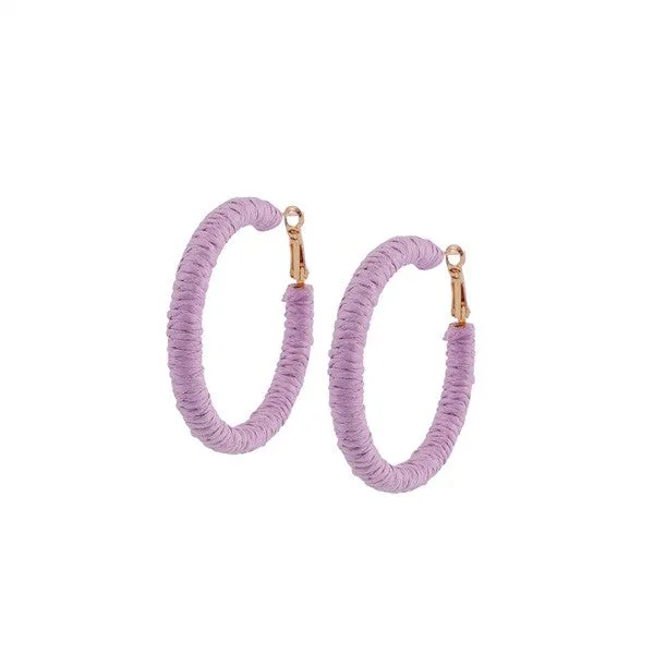 Sydney Raffia Hoop Earrings