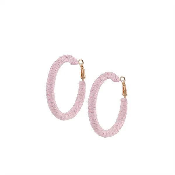 Sydney Raffia Hoop Earrings