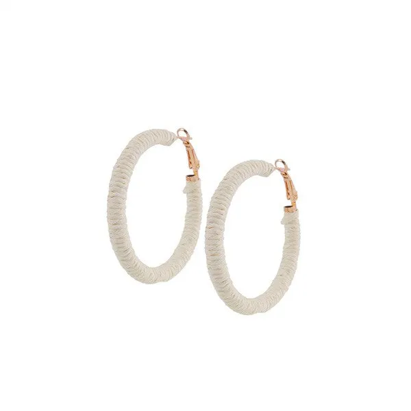 Sydney Raffia Hoop Earrings