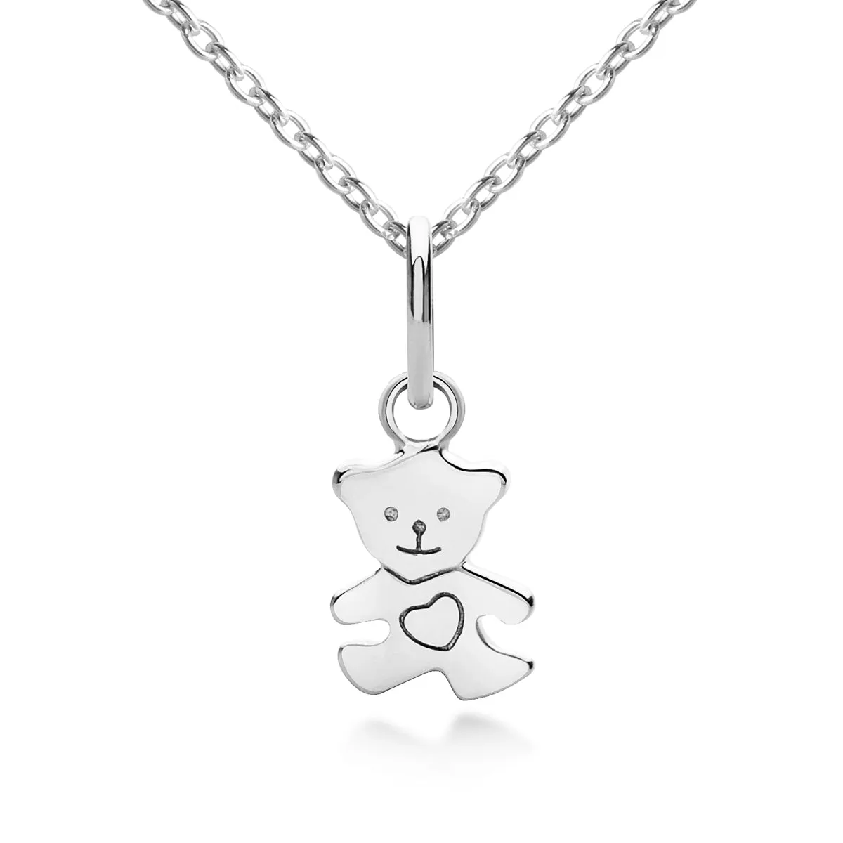 Teddy Bear Pendant - Sterling Silver