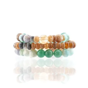 Tezra Bracelet Stack - Amazonite Melody