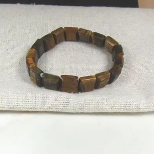 Tiger Eye Gemstone Stretch Cuff Bracelet