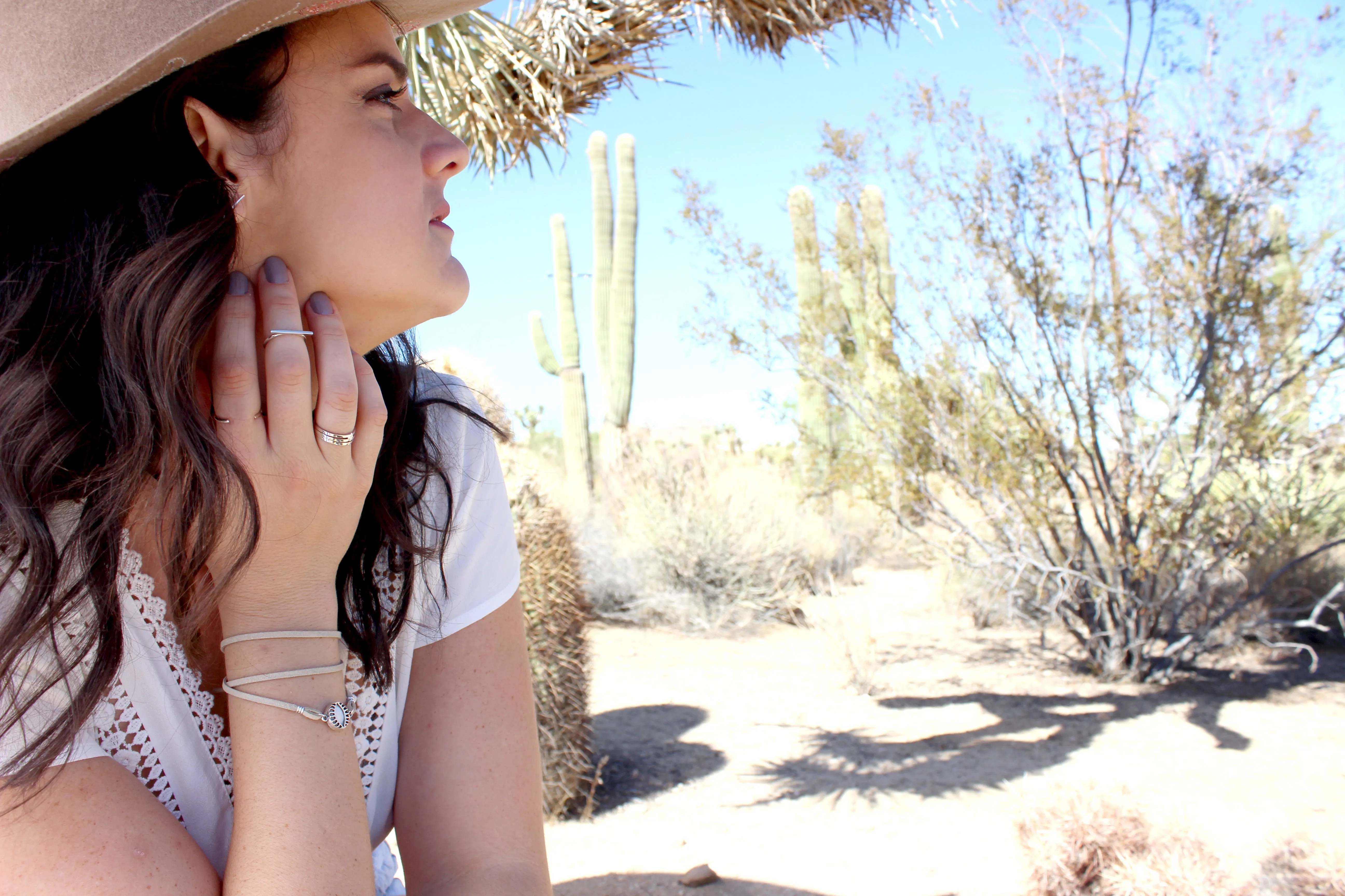 To the Moon and Back // Stackable Moon Triangle Rings, Silver or Gold Fill, Boho // BH-R003