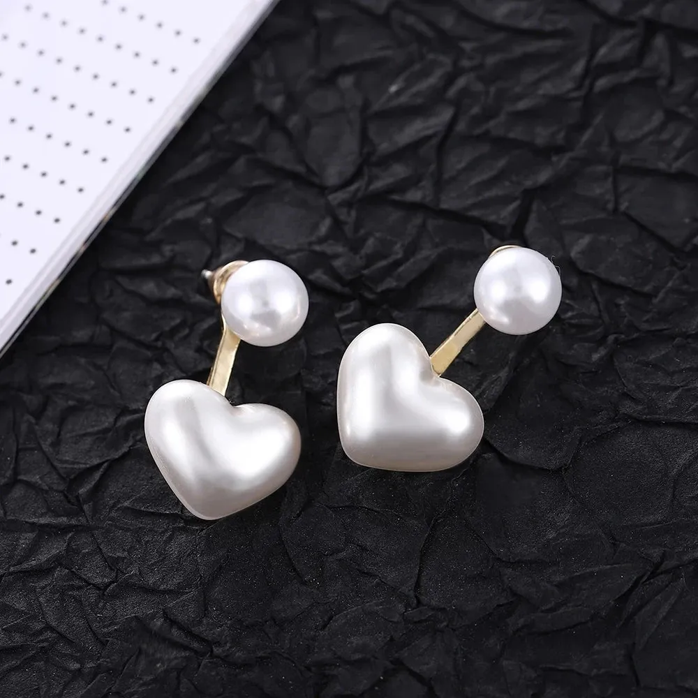 Trendy Elegant Big Simulated Pearl Earrings