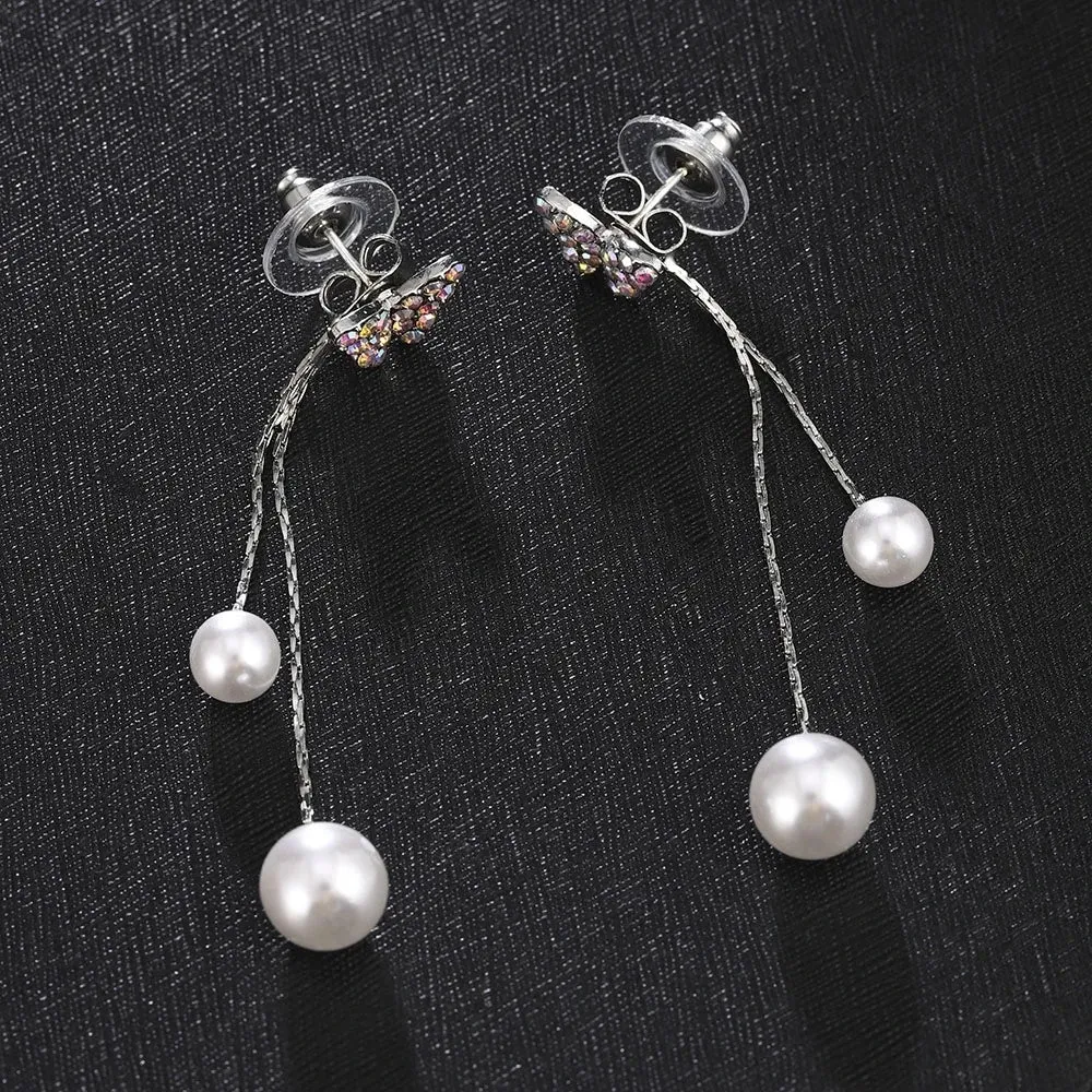 Trendy Elegant Big Simulated Pearl Earrings