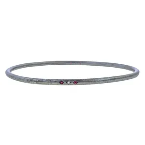Triple Station Diamond & Ruby Bangle Bracelet- Heirloom by Doyle & Doyle