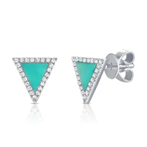 Turquoise Triangle Earrings