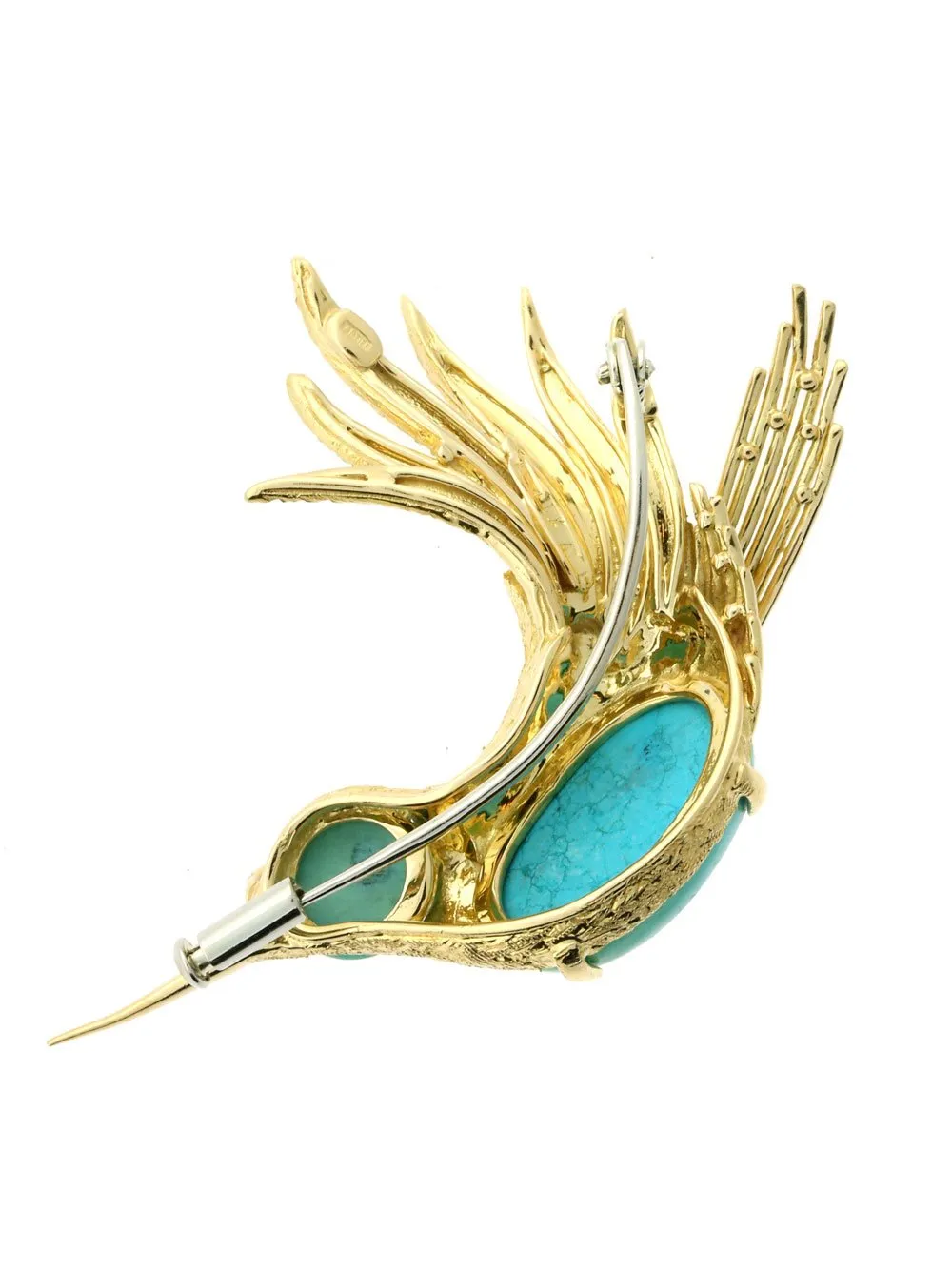 Vintage Cartier Gold Hummingbird Brooch