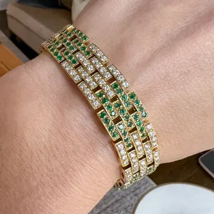 Vintage Emerald & Diamond Bracelet