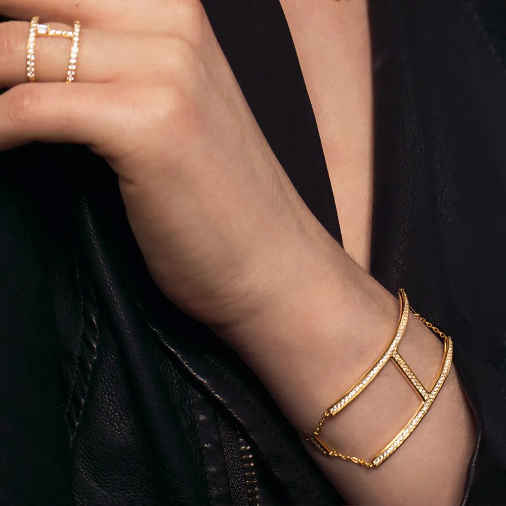 Yellow Gold H Bracelet