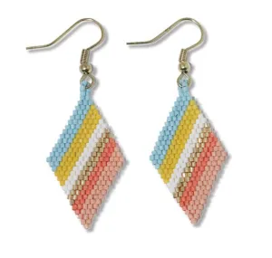 Zelda Angled Stripe Diamond Earrings Amalfi